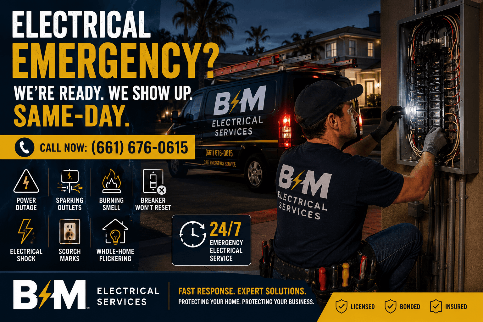 Emergency Electrician Los Angeles | Same-Day Response