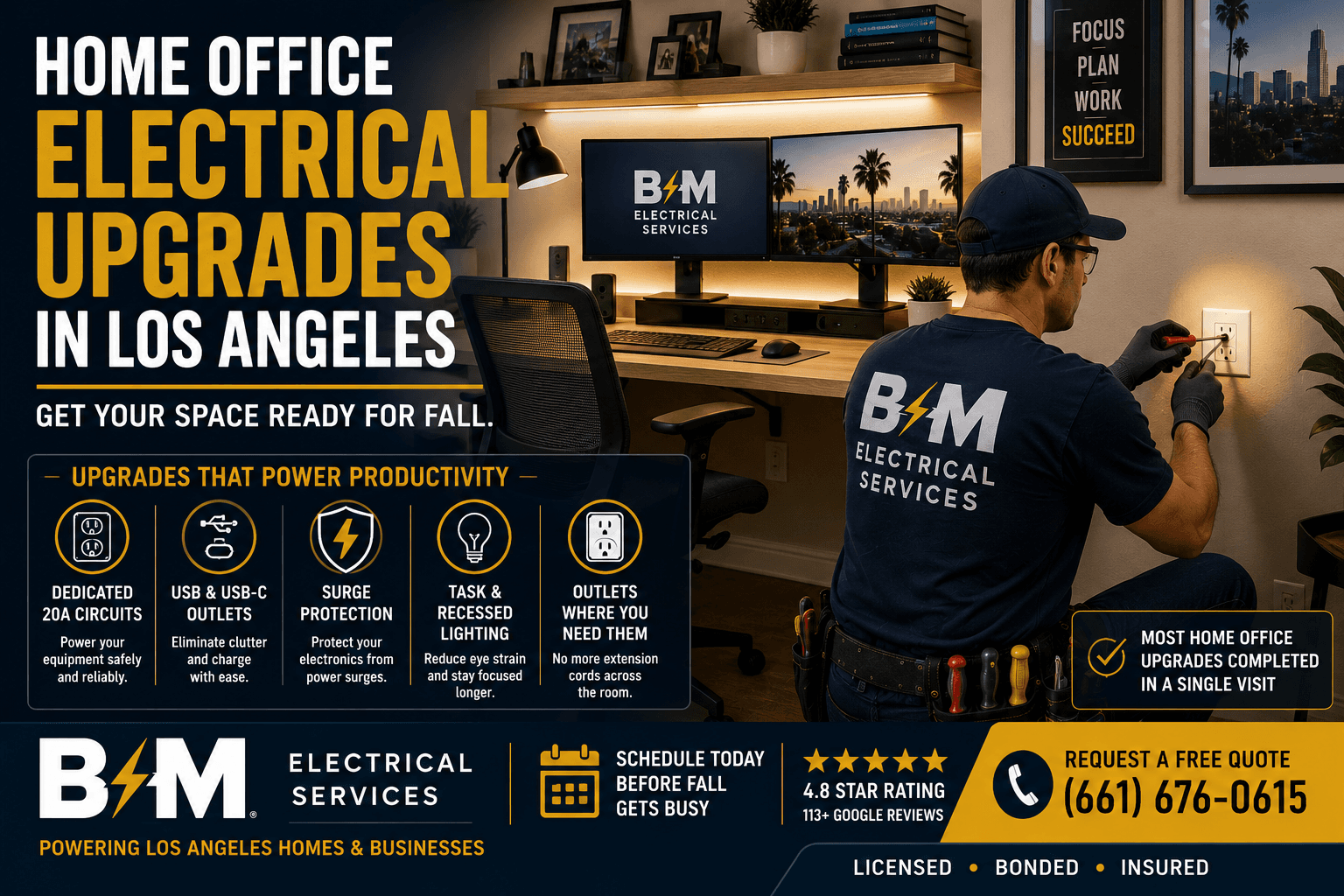 Home Office Electrical Upgrades Los Angeles | Electrician